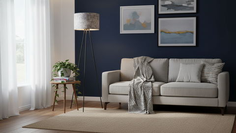 Modern Tripod Floor Lamp with Leather Shade