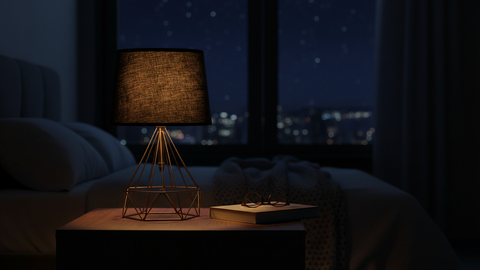 Geometric Black Shade Table Lamp