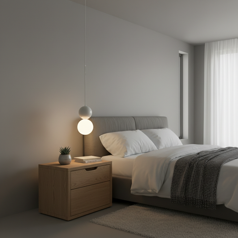 Minimalist Grey Single ball pendant