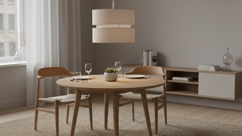 Contemporary Beige Shaded Pendant