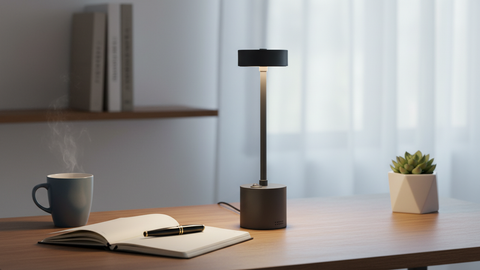 Grey Metal Table Lamp