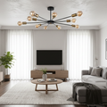 Modern Black Sputnik Chandelier