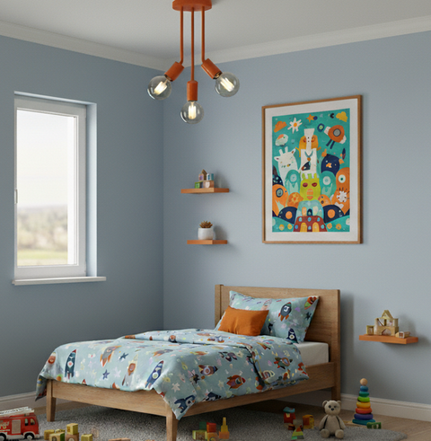 Minimalist Orange Ceiling Lamp