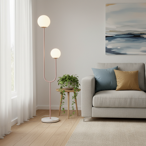 Modern Pink Minimalist Floor Lamp
