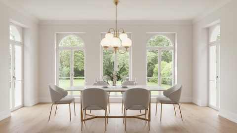 Modern White ? Gold Chandelier