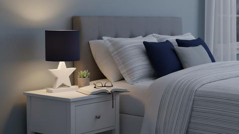 Dark Blue Star Table Lamp