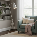 Modern White Tripod Floor Lamp