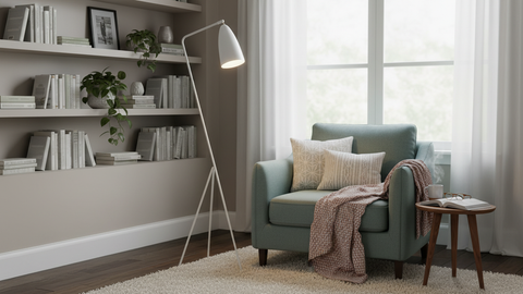 Modern White Tripod Floor Lamp
