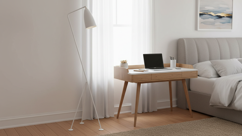 Modern White Tripod Floor Lamp