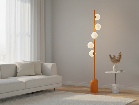 Modern Orange Floor Lamp