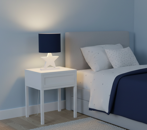 Dark Blue Star Table Lamp