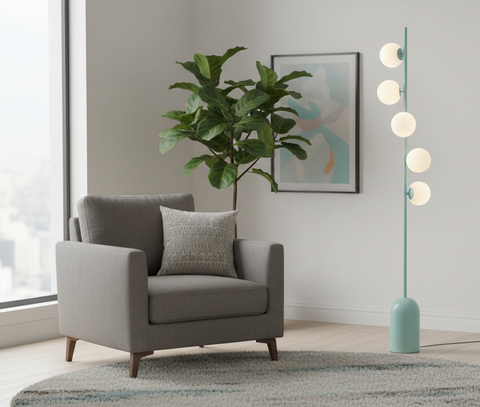 Modern Baby Blue Floor Lamp