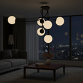 Modern Black Branched Chandelier