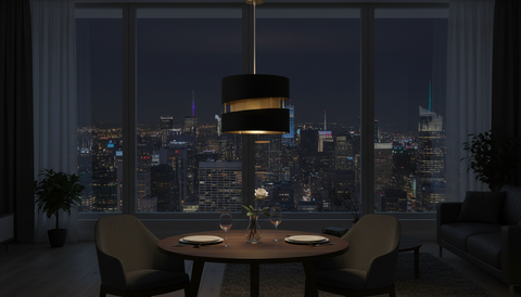 Modern  Black & Gold Modern Chandelier