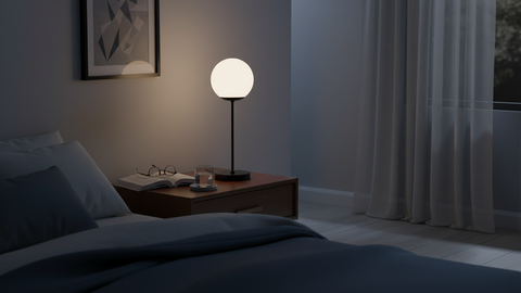 Modern Black Globe Table Lamp