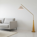 Boho Beige & White Floor Lamp
