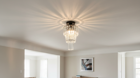 Modern Crystal Ceiling Flushed Mounted