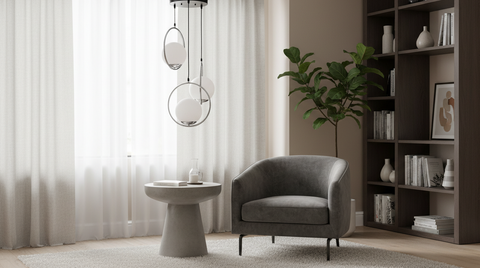 Modern Silver Triple pendant