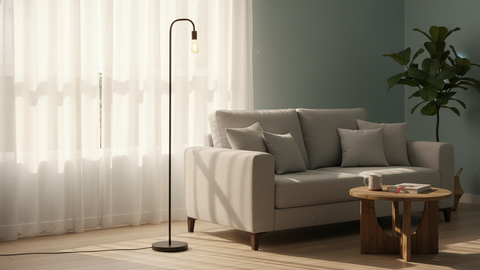 Industrial Black floor lamp