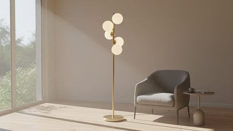 Contemporary Gold Floor Lamp