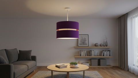 Contemporary Purple  Shaded Pendant