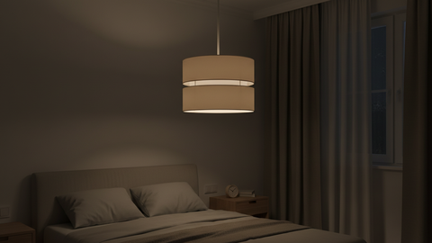 Contemporary Beige Shaded Pendant