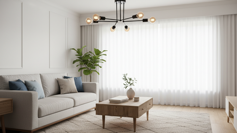 Black Modern Branched  Chandelier