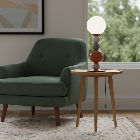 Metal Table Lamp with balls