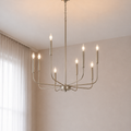 Modern Silver Branched Chandelier