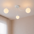 Modern White Curved Chandelier