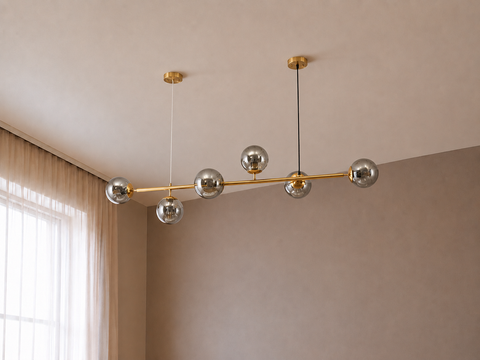 Modern Gold Track Chandelier