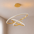 Modern Gold LED Spiral Chandelier