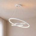 Modern White LED Spiral Chandelier