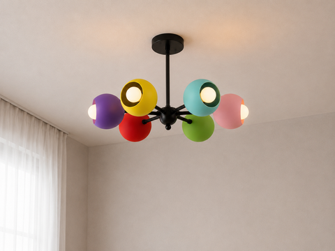 Multi Color Sputnik Chandelier