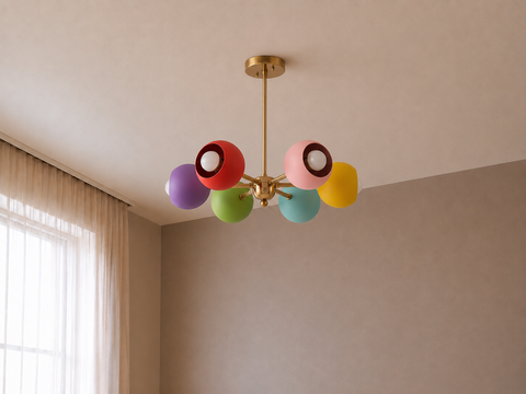Multi Color Sputnik Chandelier