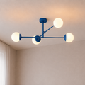 Modern Blue Branched Chandelier
