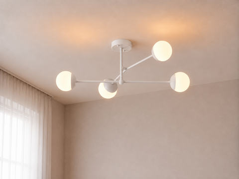 Modern Grey Branched Chandelier