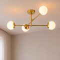Modern Gold Branched Chandelier