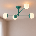 Modern Turquoise Branched Chandelier