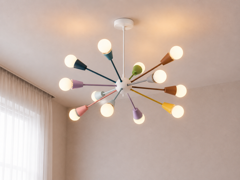 Multi Color Sputnik Chandelier
