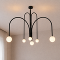 Modern Black Branched Chandelier