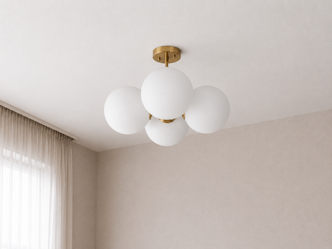 Elegant Gold & White chandelier