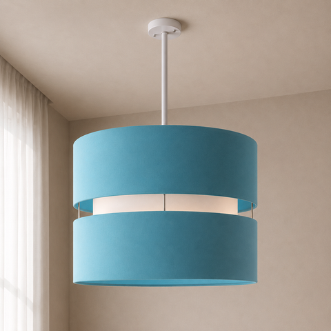 Contemporary Baby Blue Shaded Pendant