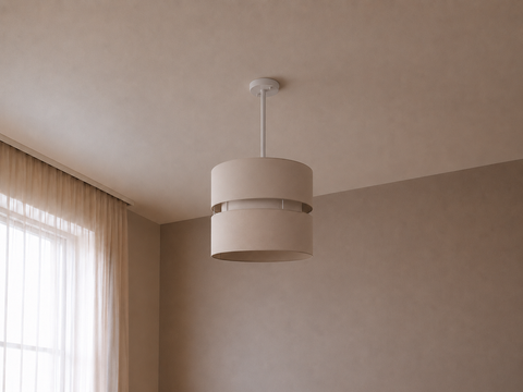 Contemporary Beige Shaded Pendant