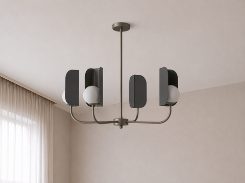 Modern Grey Branched Chandelier