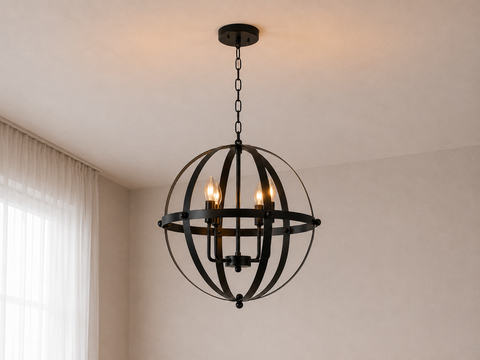 Rustic Black Chandelier