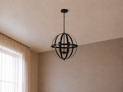 Black Modern Branched Chandelier