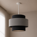 Modren Black Linen & Texture velvet Shaded Pendant