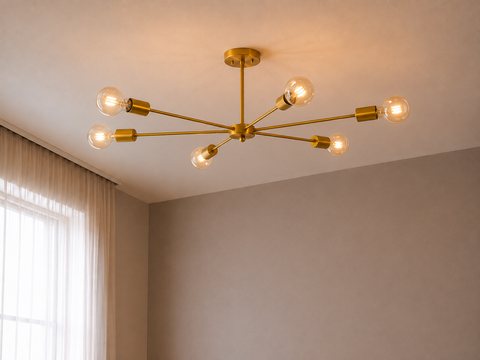 Gold Modern Sputnik Chandelier