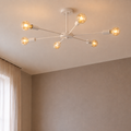 White Modern Sputnik Chandelier